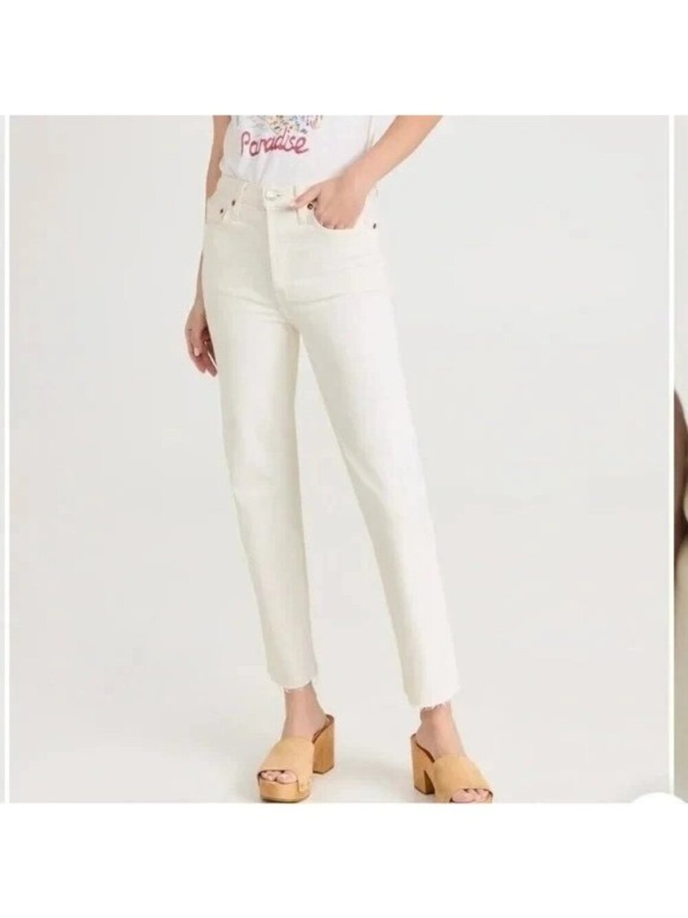 Re/done Women's Size 30 70s Ultra High Rise Stove Pipe Jeans